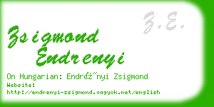 zsigmond endrenyi business card